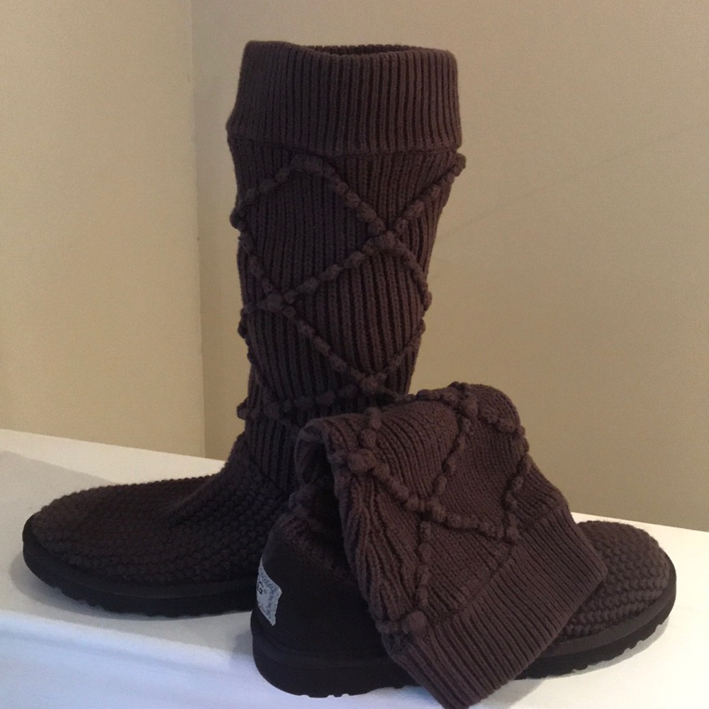 Brown crochet Uggs